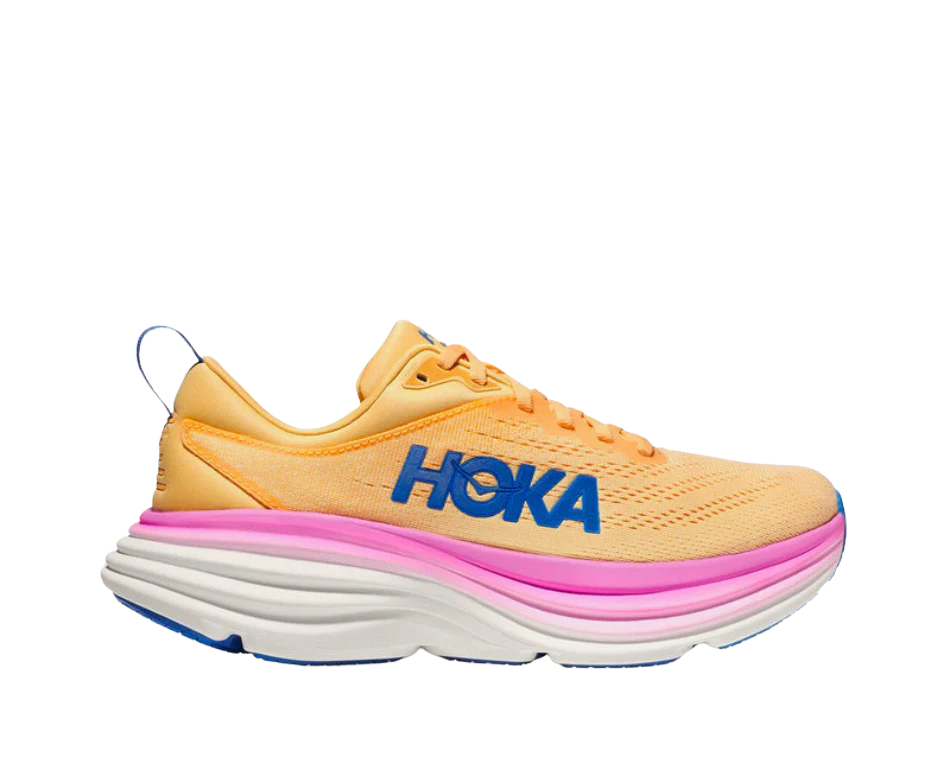 Hoka Bondi 8 Yellow Pink
